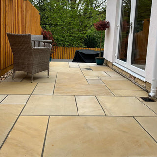 Mint Fossil Sandstone Paving, Smooth Honed & Sawn Patio Packs £22.69/m2