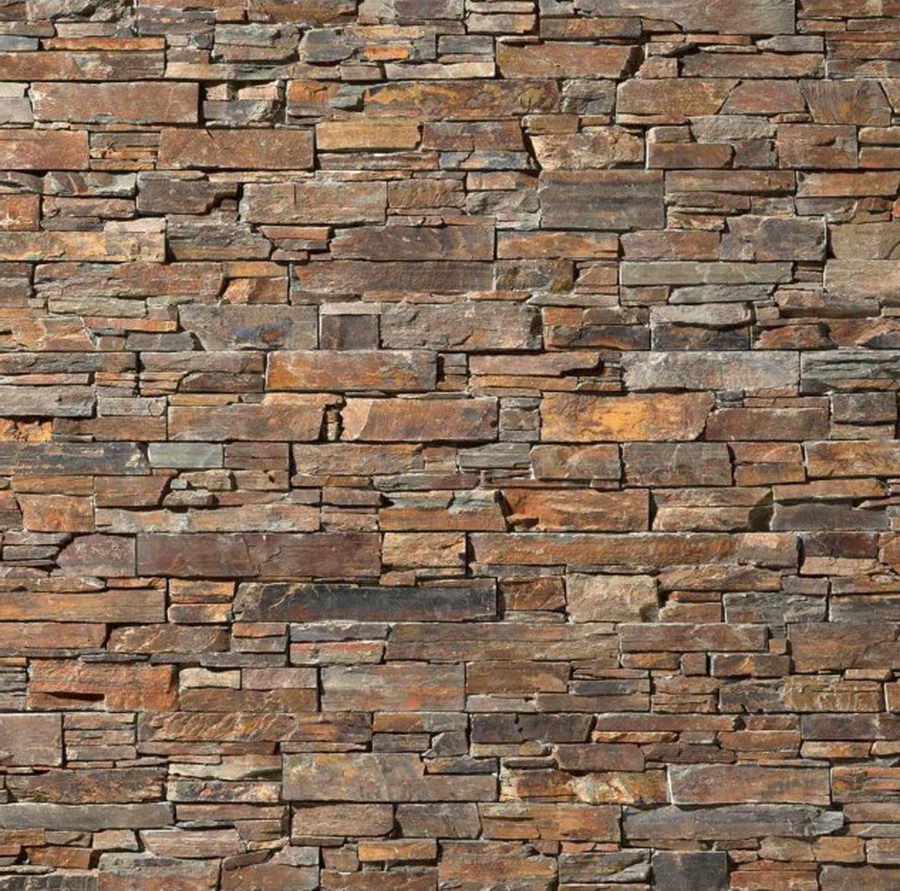 Exterior Stone Cladding, Multicolour Slate Z Panels 550 x 200, £63.99/m2