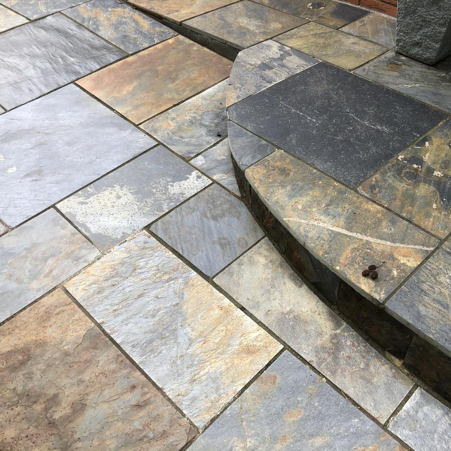 China Slate Paving Slabs, Multicolour Copper Slate 600 x 600