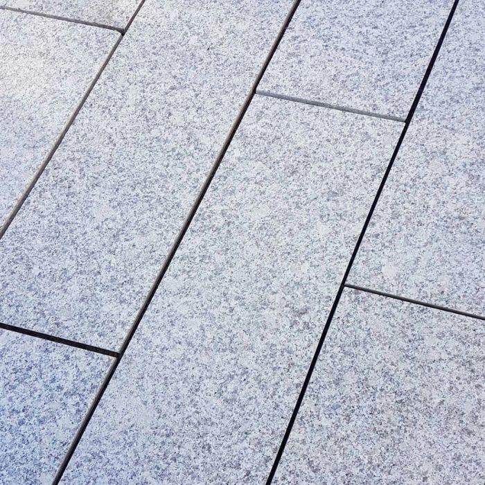 Silver Grey Granite Plank Paving Linear Light Grey 900 x 200 £25.69/m2