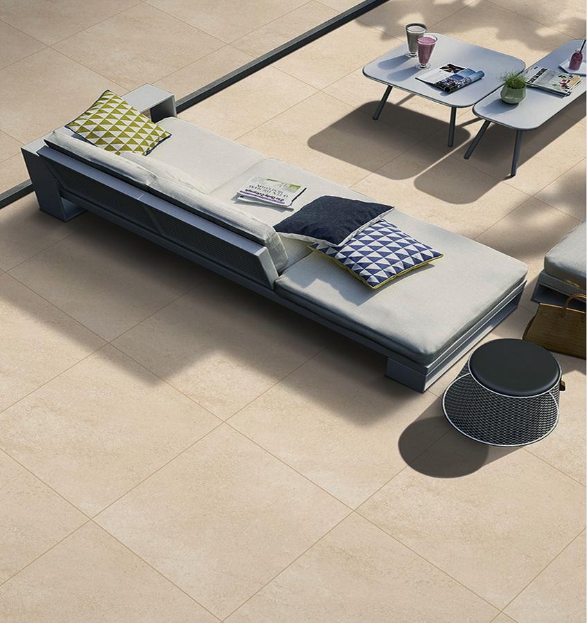 Hammer Beige Porcelain Paving Slabs 600x600x20mm £21.19/m2