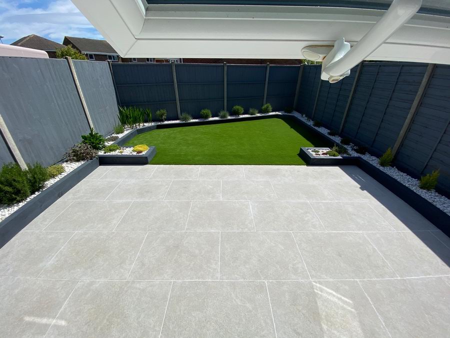 Monolith Ash Porcelain Paving Slabs 900x600x20mm £28.00/m2