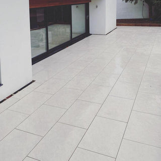 Quartz White Porcelain Paving Slabs 900x600x20mm £22.10/m2