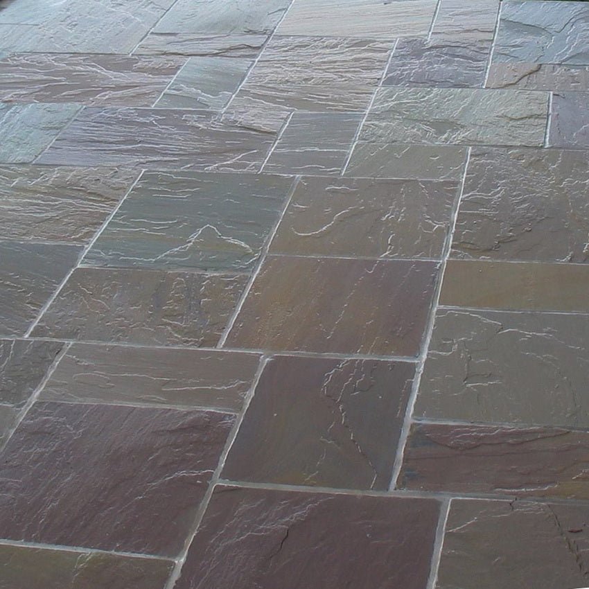 Indian Stone Raj Raj Green Indian Sandstone Paving Slabs 900x600 22mm | Stone Paving Direct
