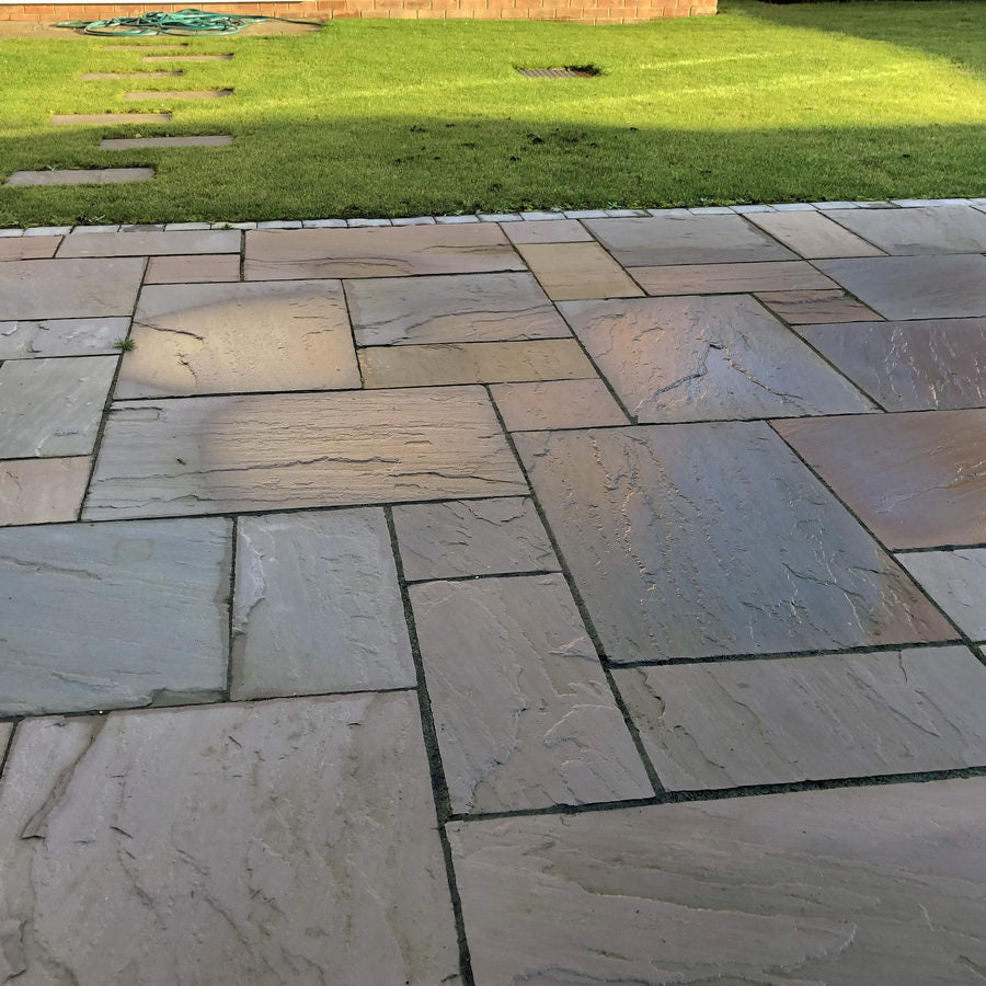 Raj Green Indian Sandstone Paving Patio Slabs Packs 22mm Calibrated £21.79/m2