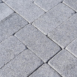 Tumbled Granite Setts, Paving Edging, Blue Black Cobbles 200x100x30mm £41.89/m2