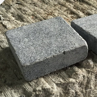 Tumbled Granite Setts, Paving Edging, Blue Black Cobbles 100x100x30mm £45.59/m2