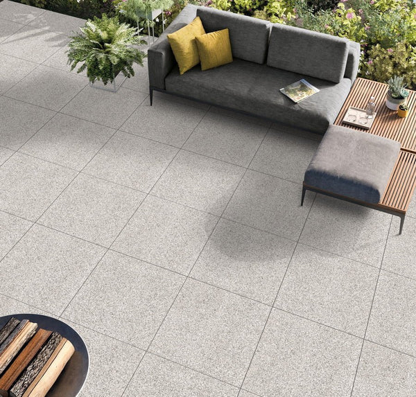 Silver Grey Porcelain Paving Slabs 900x600 Stone Paving Direct