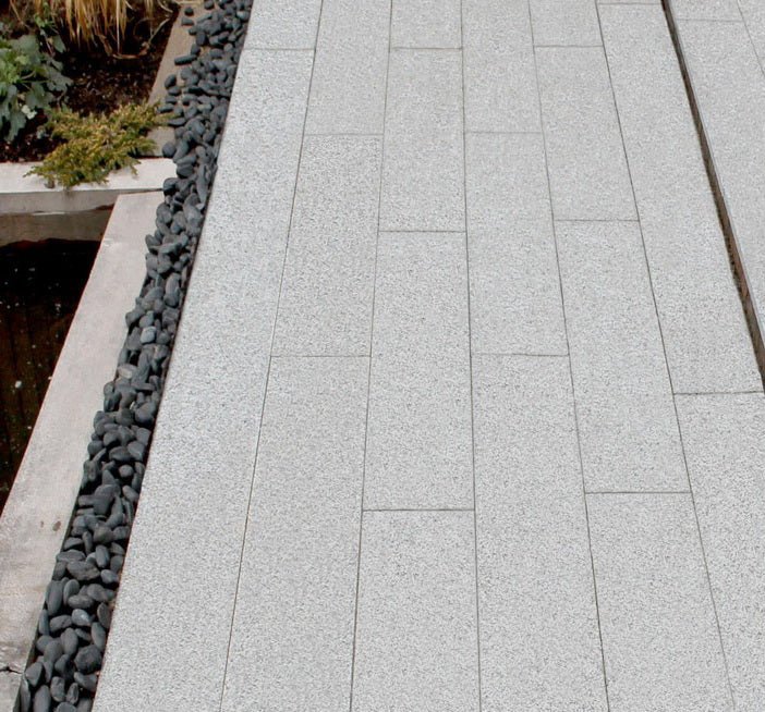 Silver Grey Granite Plank Paving Linear Light Grey 900 x 200 £26.69/m2