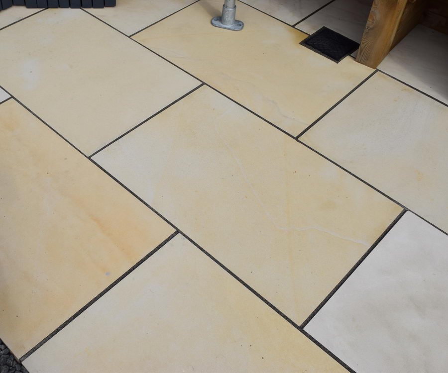 Smooth Mint Fossil Sandstone Paving, Honed & Sawn 900x600 £30.80/m2