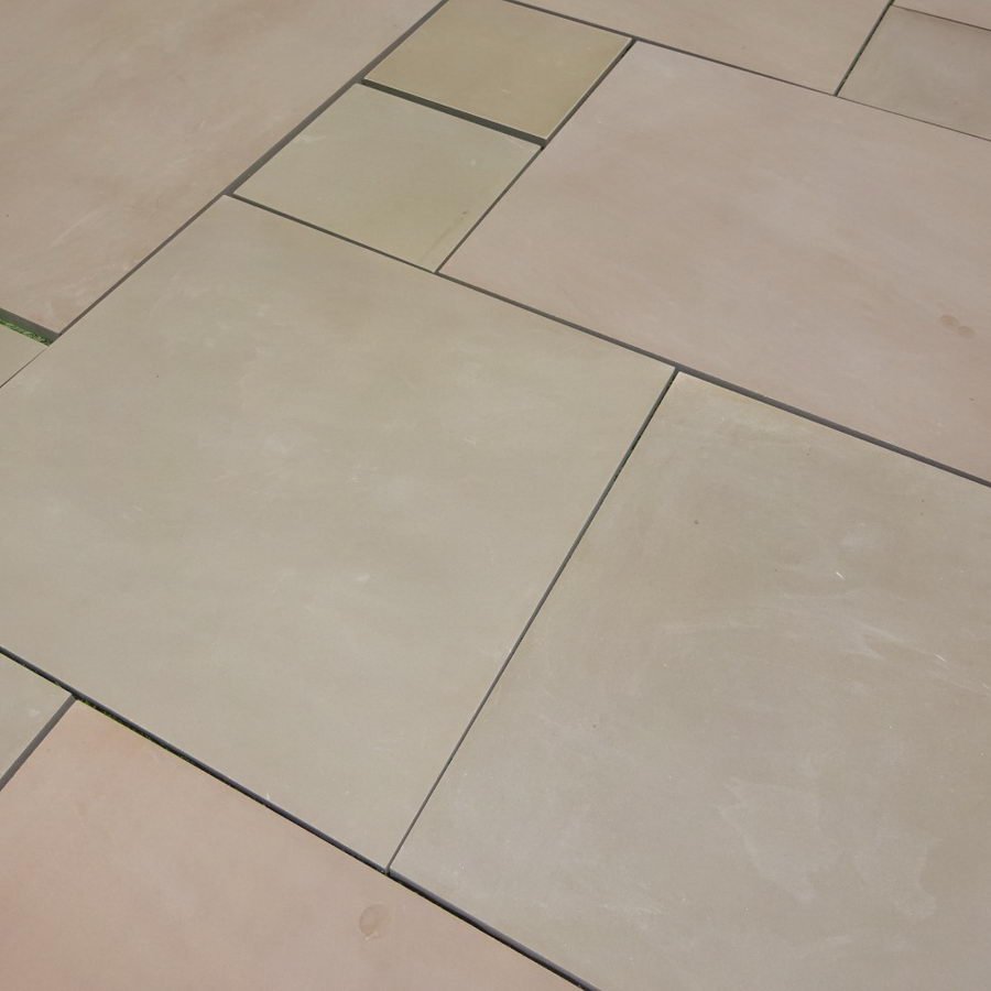 Raj Green Smooth Sandstone Paving Sawn & Honed Patio Packs £25.99/m2