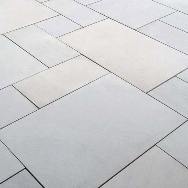 Kandla Grey Smooth Sandstone Paving Slabs 600x600 Stone Paving Direct