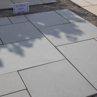 Smooth Sandstone Paving Slabs, Kandla Grey Sawn & Honed, 600x600 £20.29/m2