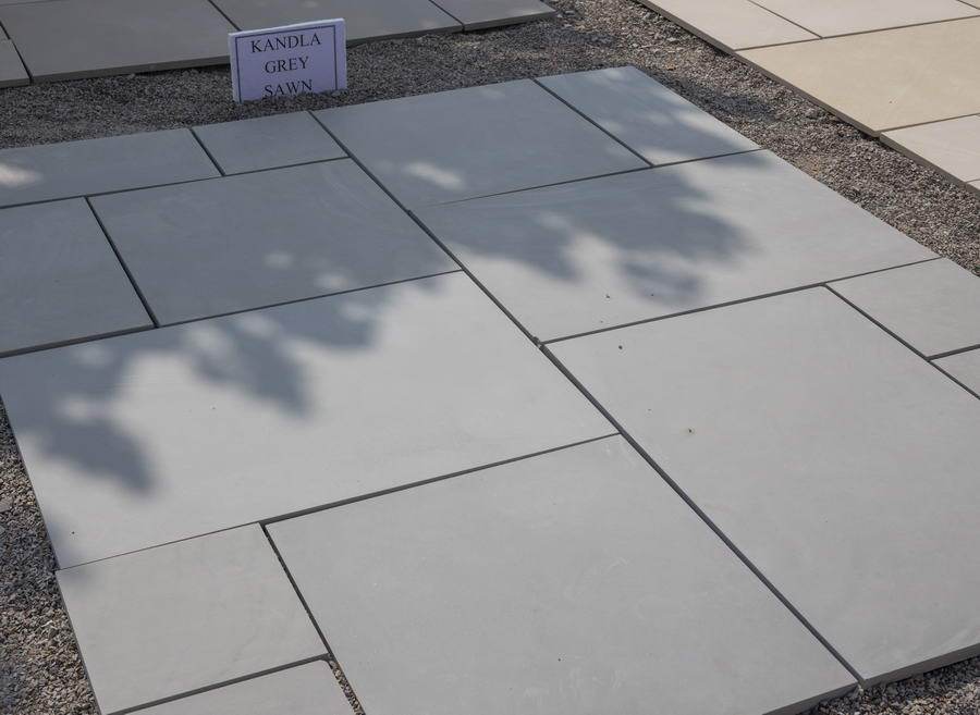 Smooth Sandstone Paving, Kandla Grey Sawn & Honed, Patio Packs £30.09/m2