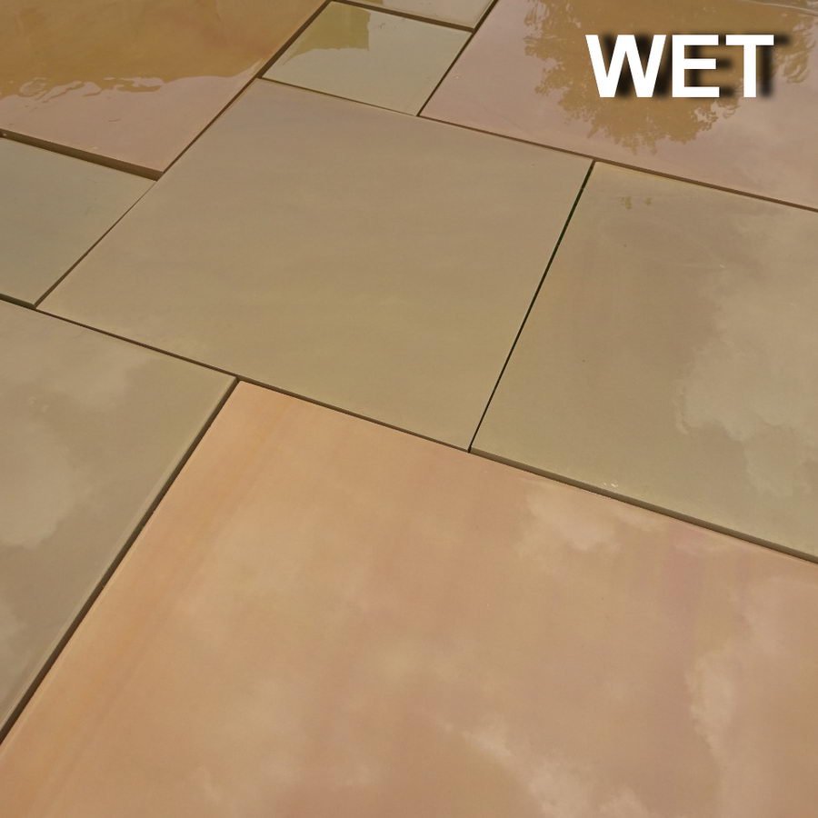 Raj Green Smooth Sandstone Paving Sawn & Honed Patio Packs £25.99/m2