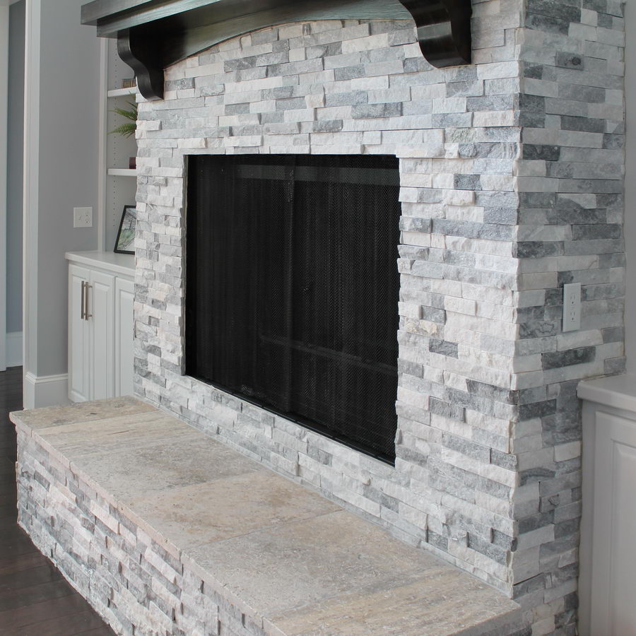 Sparkle Ice Grey Quartz Split Face Tiles Cladding 550x150 £29.16/m2