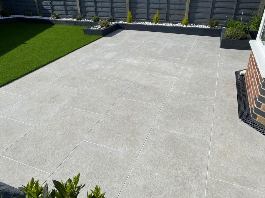 Monolith Ash Porcelain Paving Slabs 900x600x20mm £28.00/m2