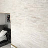 White Quartz Sparkle Split Face Tiles, Stone Cladding 360x100 £31.19/m2