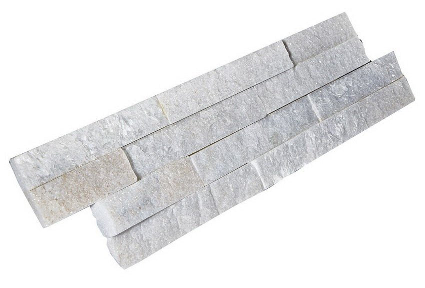White Quartz Sparkle Split Face Tiles, Stone Cladding 360x100 £31.19/m2