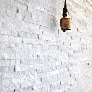 White Quartz Sparkle Split Face Tiles, Stone Cladding 360x100 £29.99/m2