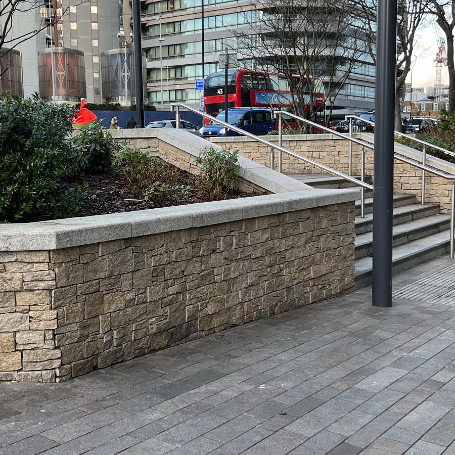 Yellow Gneiss Stone Cladding Z Tiles Clad Panels | Stone Paving Direct