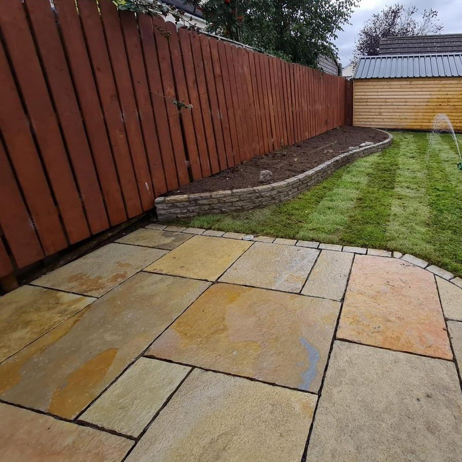Tandur Yellow Limestone Patio Slabs Tumbled 22mm Cal. £25.98/m2